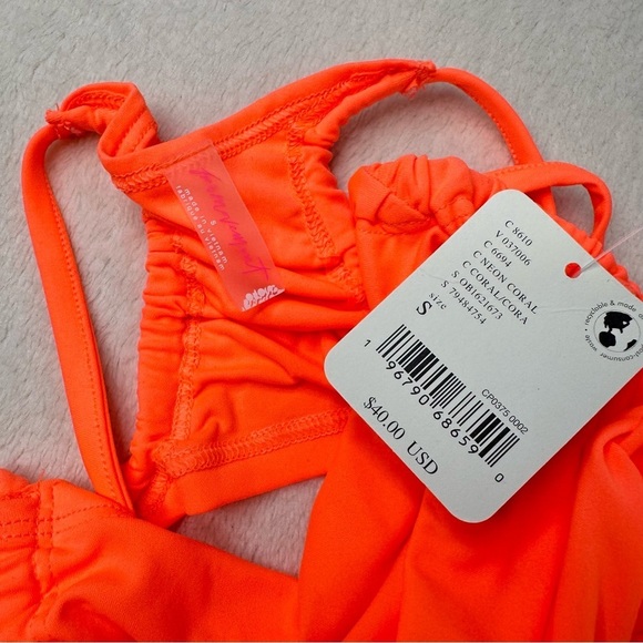 NWT Free People Movement Shirr Enough Tank in Neon Coral - Picture 13 of 16